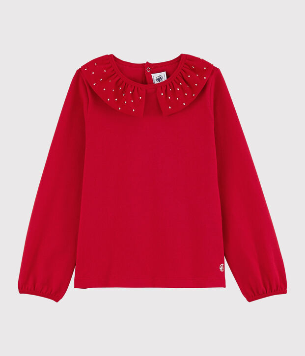 Langarm-T-Shirt f&uuml;r M&auml;dchen rot