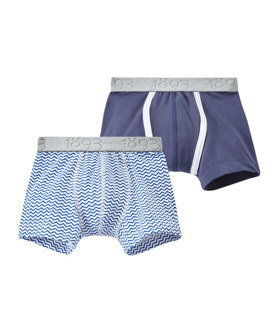 Jungen-Boxershorts im 2er-Set weiss LOT