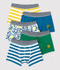 5er-Set Baumwoll-Boxershort mit Panthermuster für Jungen