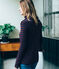 einfarbiger damen-unterziehpullover blau SMOKING/rot OGRE