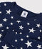 Kinderpyjama aus Baumwolle in schmaler Passform mit Sternenmotiv für Jungen blau MEDIEVAL/weiss MARSHMALLOW