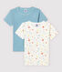 2er-Set kurzärmelige T-Shirts aus Bio-Baumwolle mit buntem Sternen-Motiv für Jungen