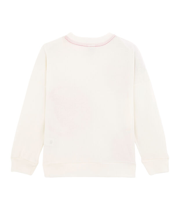 Kinder-Sweatshirt f&uuml;r Jungen - M&auml;dchen weiss/gelb