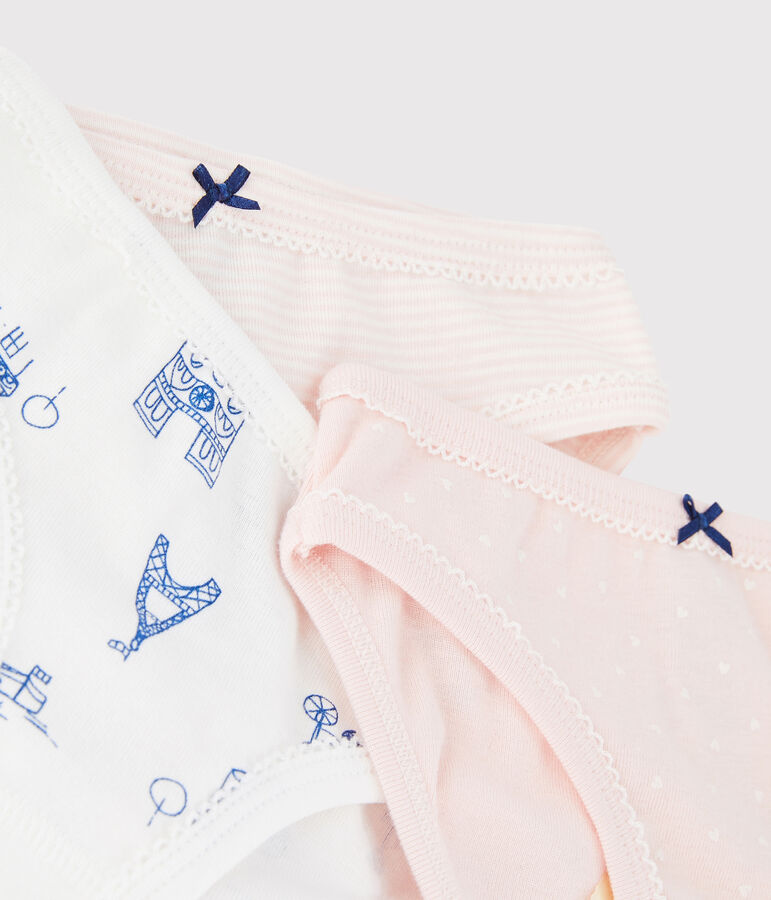 Set mit 3 Unterhosen mit Paris-Print f&uuml;r kleine M&auml;dchen vielfarbig