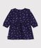 Lang&auml;rmeliges Baby-Kleid aus Baumwolle mit Blumenmuster blau/vielfarbig