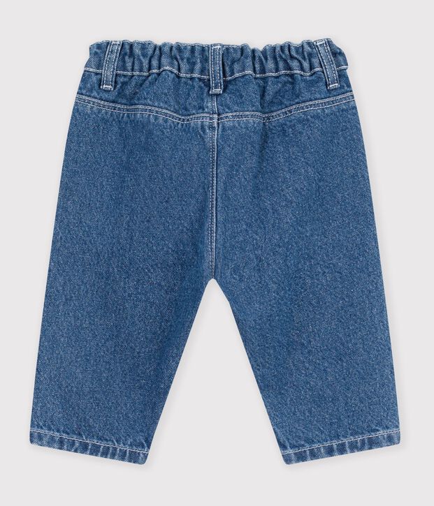 Baby-Hose aus einfarbigem Denim blau