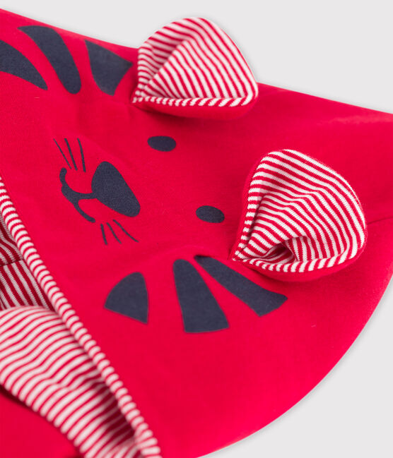 Baby-Cape aus Bio-Baumwolle rot TERKUIT