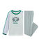 Rippstrick-Pyjama für kleine Jungen weiss MARSHMALLOW/weiss MULTICO