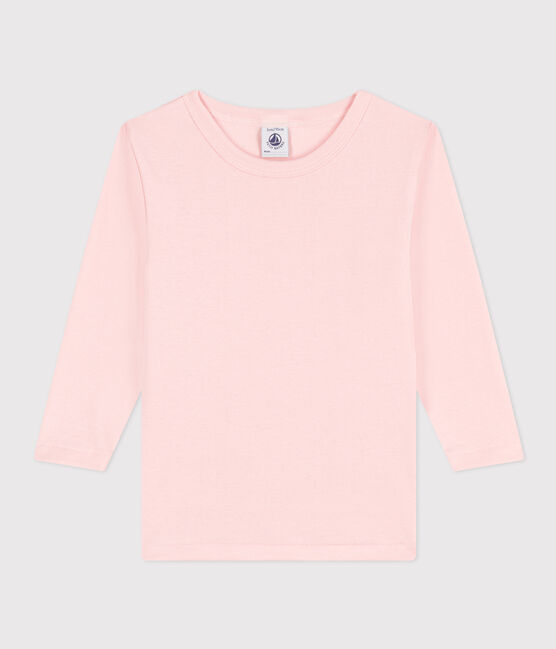 Langärmeliges T-Shirt aus Baumwolle für kleine Mädchen rosa MINOIS