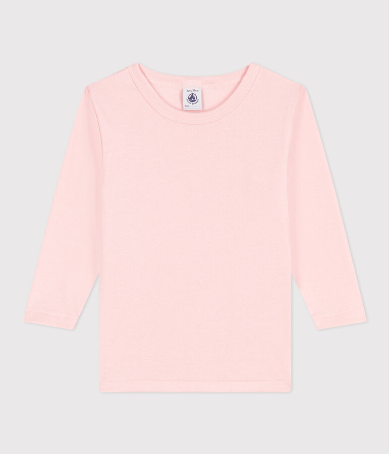Lang&auml;rmeliges T-Shirt aus Baumwolle f&uuml;r kleine M&auml;dchen rosa MINOIS