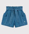 Shorts aus Bio-Denim für Mädchen blau DENIM CLAIR