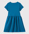 Kurzärmeliges Kinderkleid aus Baumwolle für Mädchen blau MYKONOS