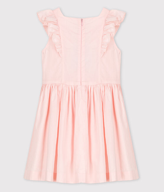 Festliches Kinderkleid aus Popeline für Mädchen rosa FLEUR