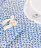 Damen-Pyjama, Shorts und T-Shirt aus Baumwolle mit Blumenmuster blau MARSHMALLOW/ INCOGNITO