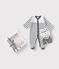 Set bestehend aus 1 Baby-Pyjama und 3 gestreiften Bodys variante 1
