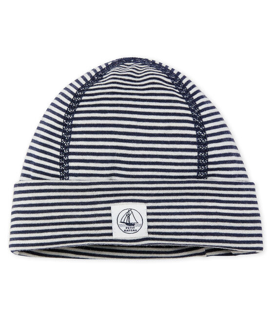 Anti-Strahlung Mützchen blau SMOKING/weiss ECUME