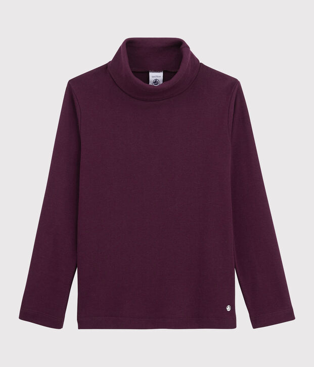 Kinder-Unterziehpullover aus Baumwolle f&uuml;r M&auml;dchen / Jungen violett