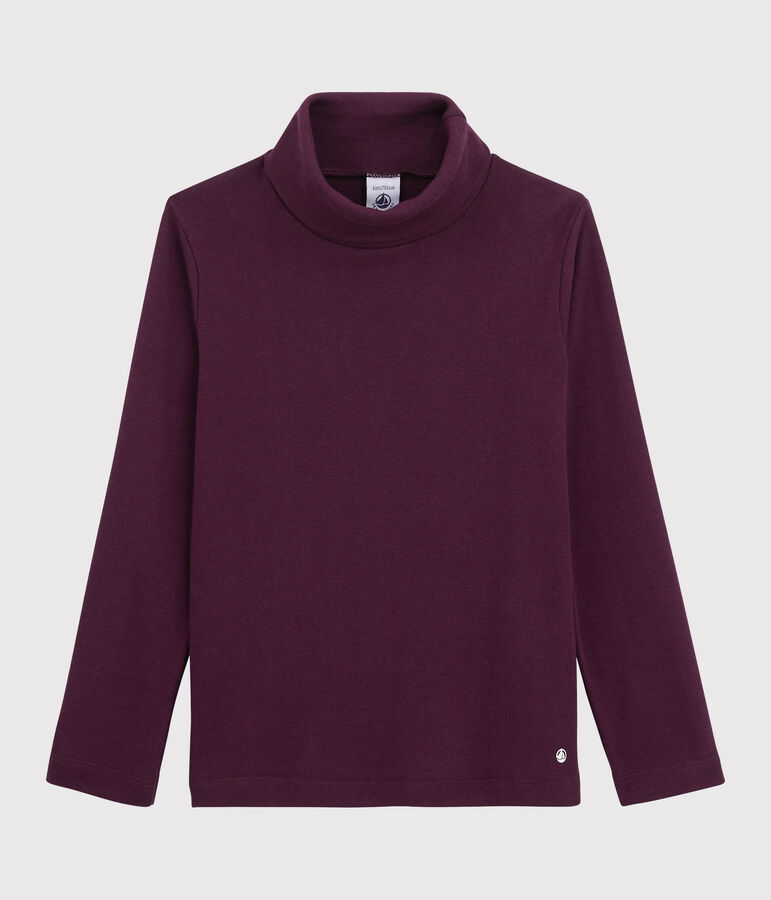 Kinder-Unterziehpullover aus Baumwolle f&uuml;r M&auml;dchen / Jungen violett CEPAGE