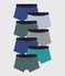 Set Kinder-Boxershorts aus einfarbiger Baumwolle vielfarbig