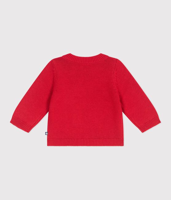 Baby-Pullover aus Woll- und Baumwollstrick mit Pferdmotiv rot TERKUIT/ AVALANCHE