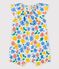 Kurzer Baby-Overall aus Popeline mit Blumenmuster weiss MARSHMALLOW/weiss MULTICO