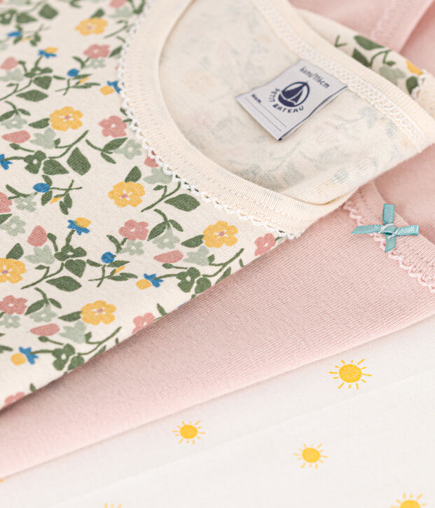 3er-Set Kurz&auml;rmelige Kinder-T-Shirts aus Baumwolle vielfarbig