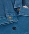 Baby-Hemd aus einfarbigem Jeansstoff blau DENIM CLAIR