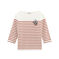 Langarm-seemannshemd damen weiss MARSHMALLOW/rosa COPPER