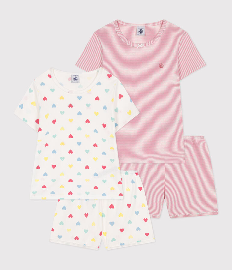 2er-Set Kinder-Kurzpyjamas aus Baumwolle vielfarbig
