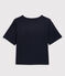 Damen-T-Shirt LE BOXY aus Baumwolle blau SMOKING