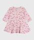 Langärmeliges Baby-Kleid aus Baumwolle mit Blumenmuster