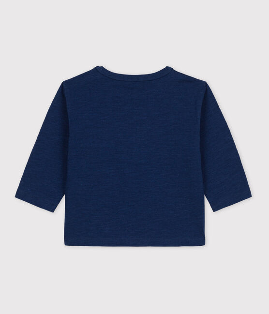 Langärmeliges Baby-T-Shirt aus Baumwolle blau MEDIEVAL