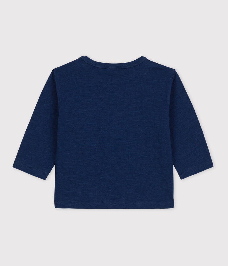 Lang&auml;rmeliges Baby-T-Shirt aus Baumwolle blau