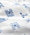 Baby-Strampler 'Paris' aus Rippstrick weiss MARSHMALLOW/blau MAJOR