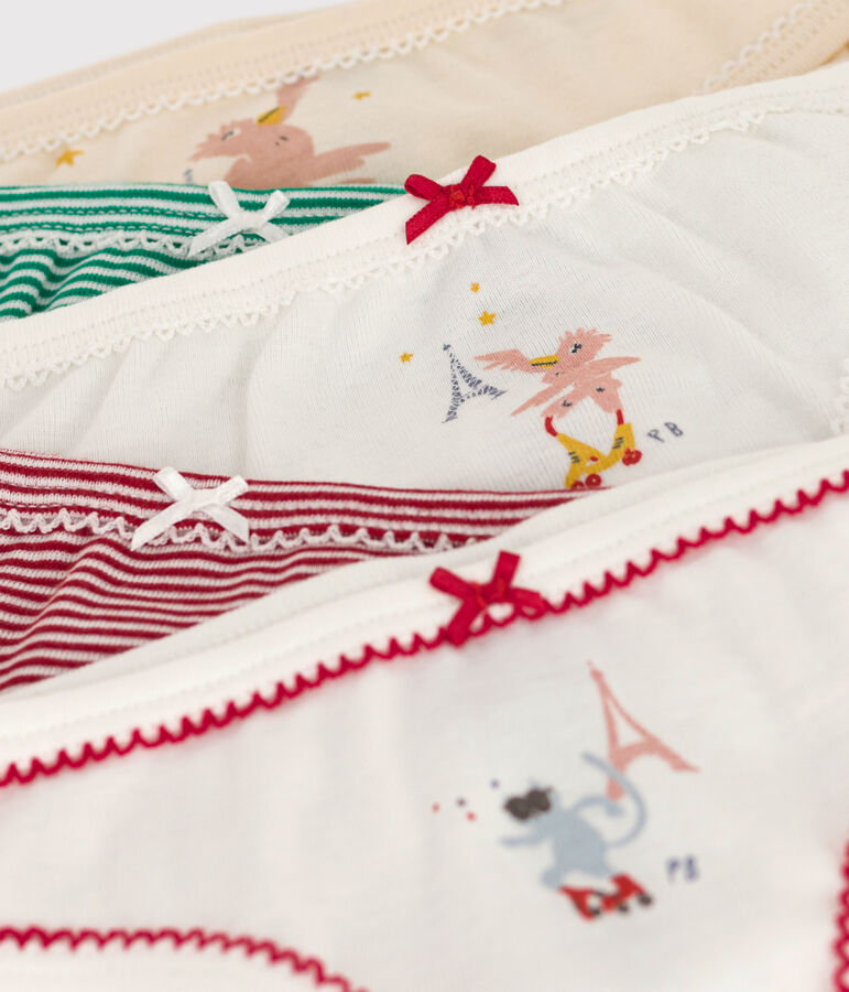 5er-Set Slips aus Baumwolle f&uuml;r M&auml;dchen vielfarbig