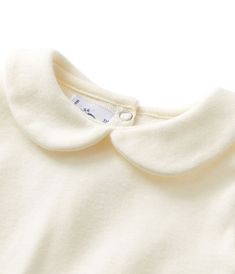 Baby-M&auml;dchen-Body mit Bubi-Kragen weiss