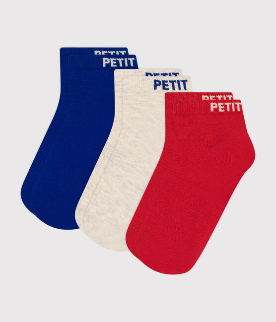3er-Set Kinder-Socken aus einfarbiger Baumwolle variante 1