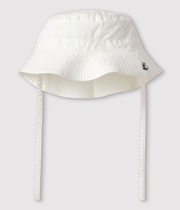 Baby-Hut aus Twill weiss
