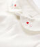 Weißer Baby-Body mit Kragen aus Bio-Baumwolle weiss MARSHMALLOW
