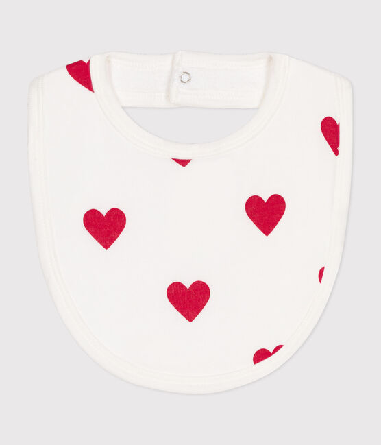 Baby-Lätzchen weiss MARSHMALLOW/rot TERKUIT