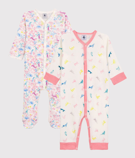 2er-Set Baby-Strampler aus Baumwolle für Mädchen variante 1