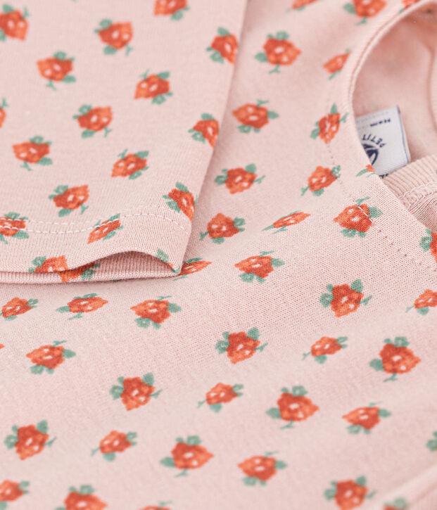 Lang&auml;rmeliges Baby-T-Shirt aus Baumwolle rosa/vielfarbig