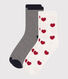 2 Paar Damensocken mit Printmotiv aus Baumwolle