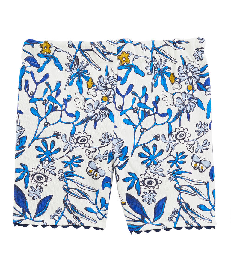 Kinder-Bermuda M&auml;dchen weiss/vielfarbig