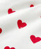 Baby-Bettumrandung aus Rippstrick mit roten Herzen weiss MARSHMALLOW/rot TERKUIT
