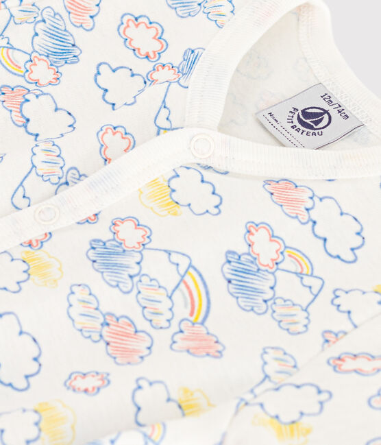 Baby-Overall aus Baumwolle mit Regenbogen-Printmotiv weiss MARSHMALLOW/weiss MULTICO