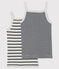 2er-Set Spaghetti-Tops aus Bio-Baumwolle mit Streifen-Design für Mädchen variante 1