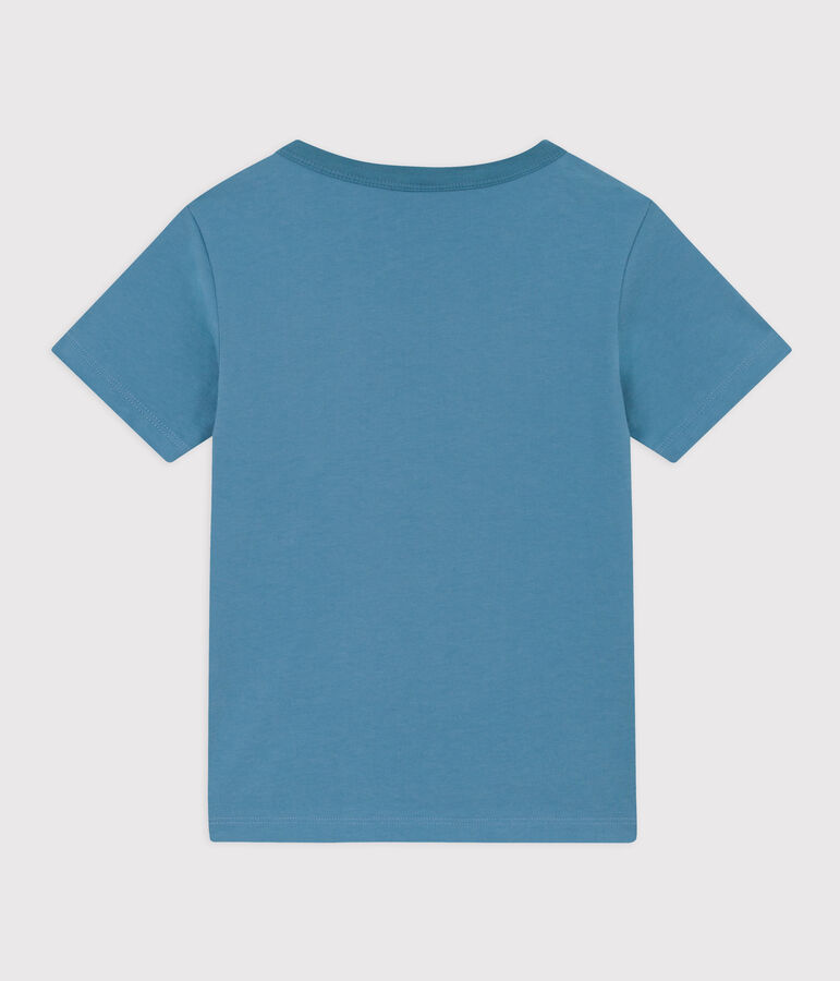 Kurz&auml;rmeliges Kinder-T-Shirt aus Baumwolle f&uuml;r Jungen blau/gr&uuml;n