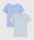 2er-Set Kurzärmelige Kinder-T-Shirts aus Baumwolle