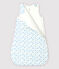 Baby-Schlafsack aus Bio-Baumwolle mit Boot-Motiv weiss MARSHMALLOW/blau COOL